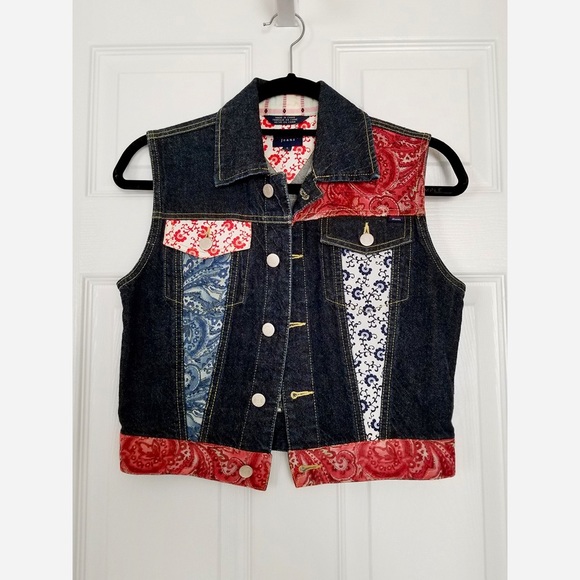 Vintage Y2K Tommy Hilfiger Denim Americana Vest - Picture 7 of 8